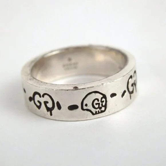 Authentic GUCCI skull icon ring Ag925[Used] - Picture 2 of 7